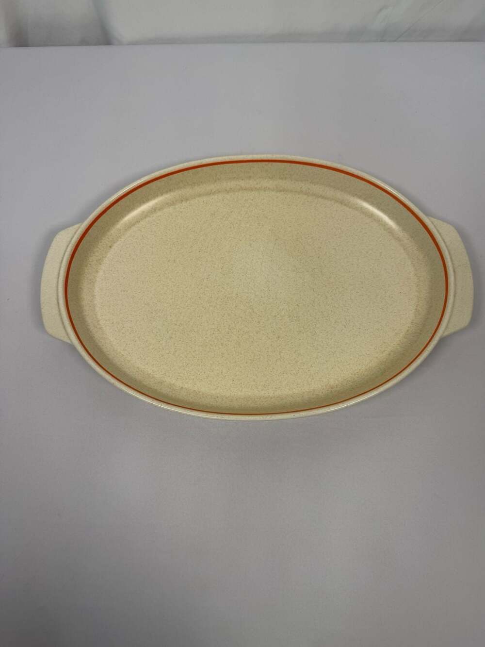 Lenox Fire Flower Oval Roaster Platter Size 15 Inch Orange Stripe
